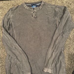 Vintage Charcoal Long Sleeve Henley